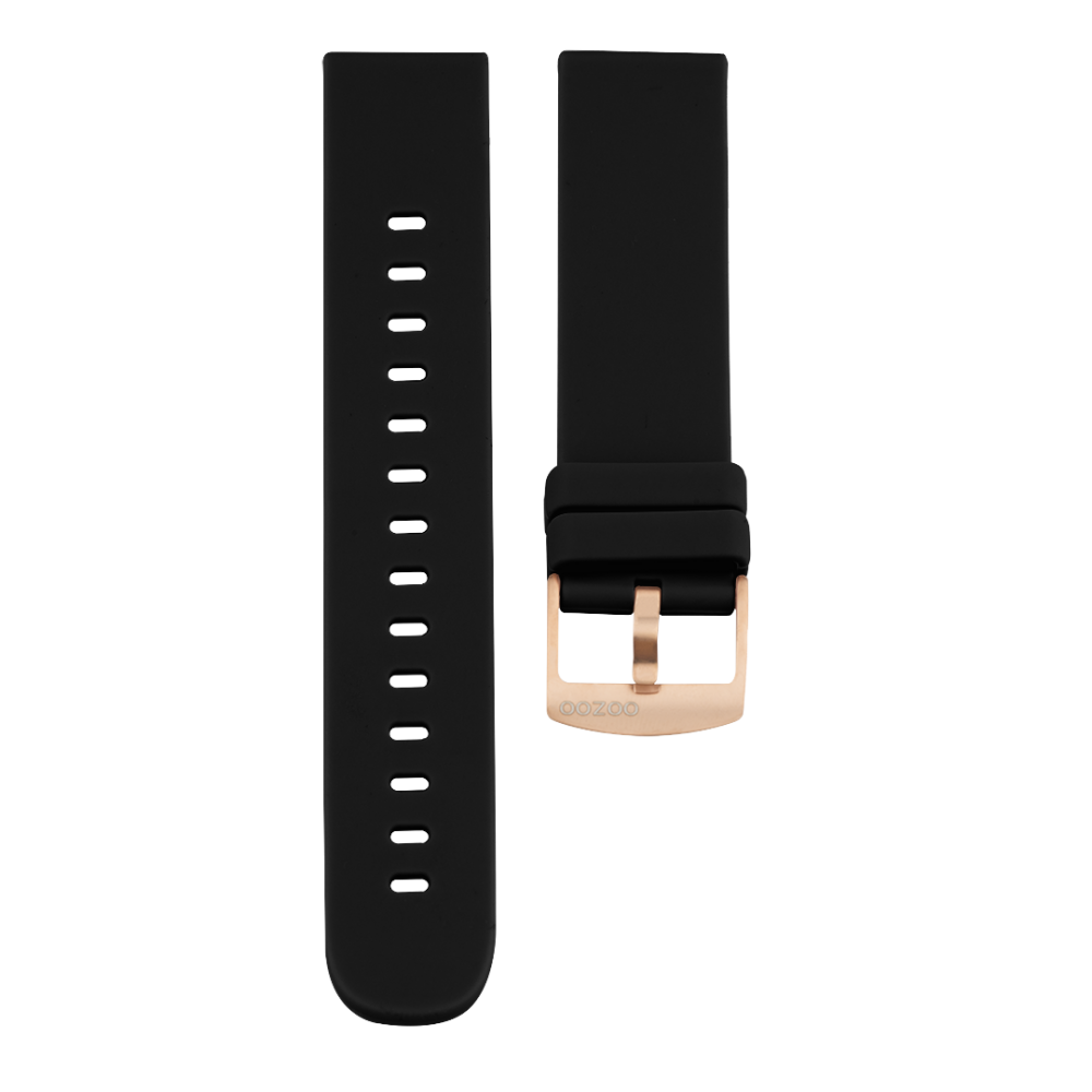 Black Rubber Watch Strap