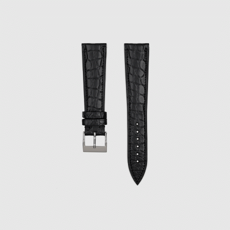 20mm (Black) Leather Watch Strap Rally Style