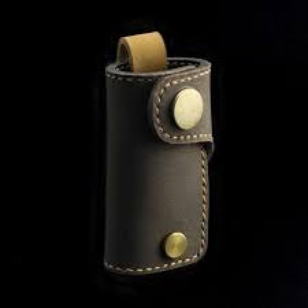 BROWN NUBUCK LEATHER KEY HOLDER