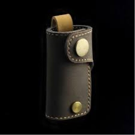 BROWN NUBUCK LEATHER KEY HOLDER