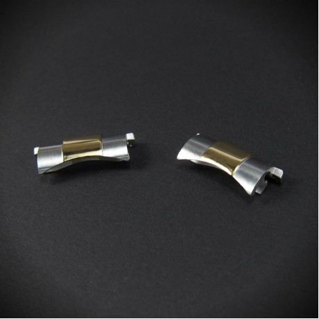 CUSTOM ROLEX END LINK FOR G10 NATO / PERLON STRAPS – BRUSHED CENTER GRIP