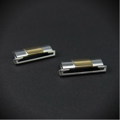 CUSTOM ROLEX END LINK FOR G10 NATO / PERLON STRAPS – GOLD PLATED CENTER GRIP