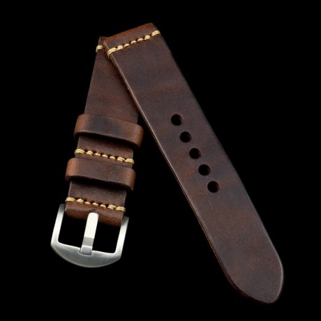 Brown Grain Leather Watch Strap